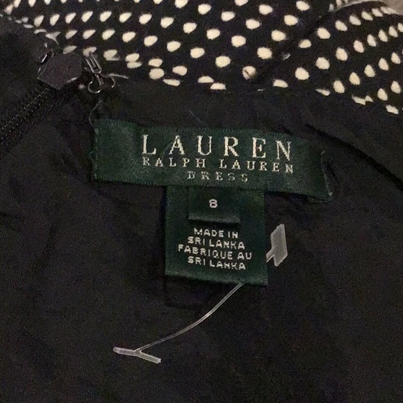 Lauren Ralph Lauren dress navy with white polka dot sleeveless dress size 8 - Picture 7 of 7